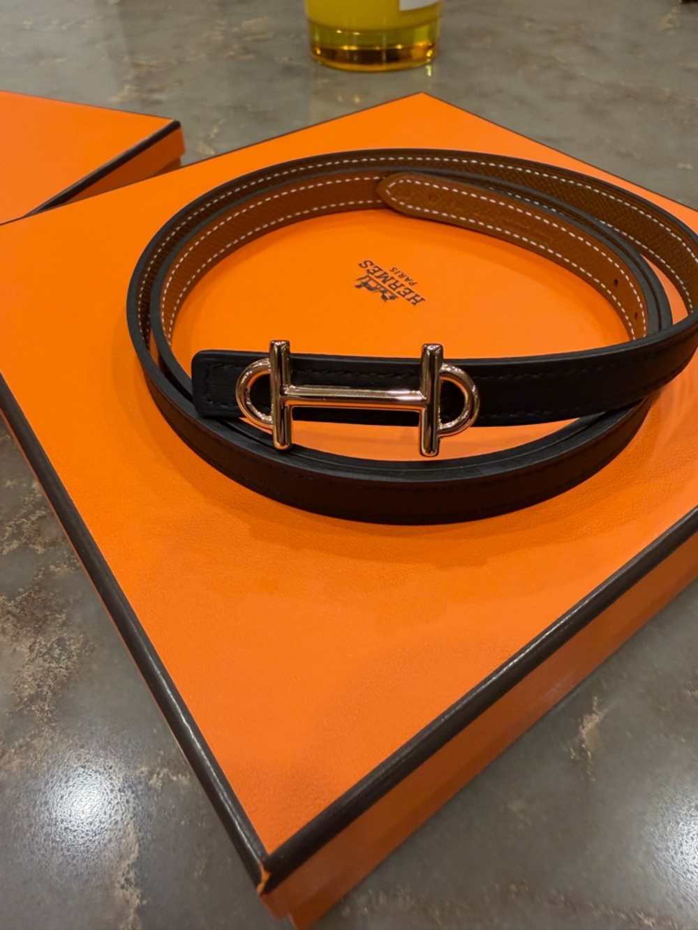 Hermes BNIB Gamma belt buckle & Reversible leather strap 13 mm - Picture 3 of 10
